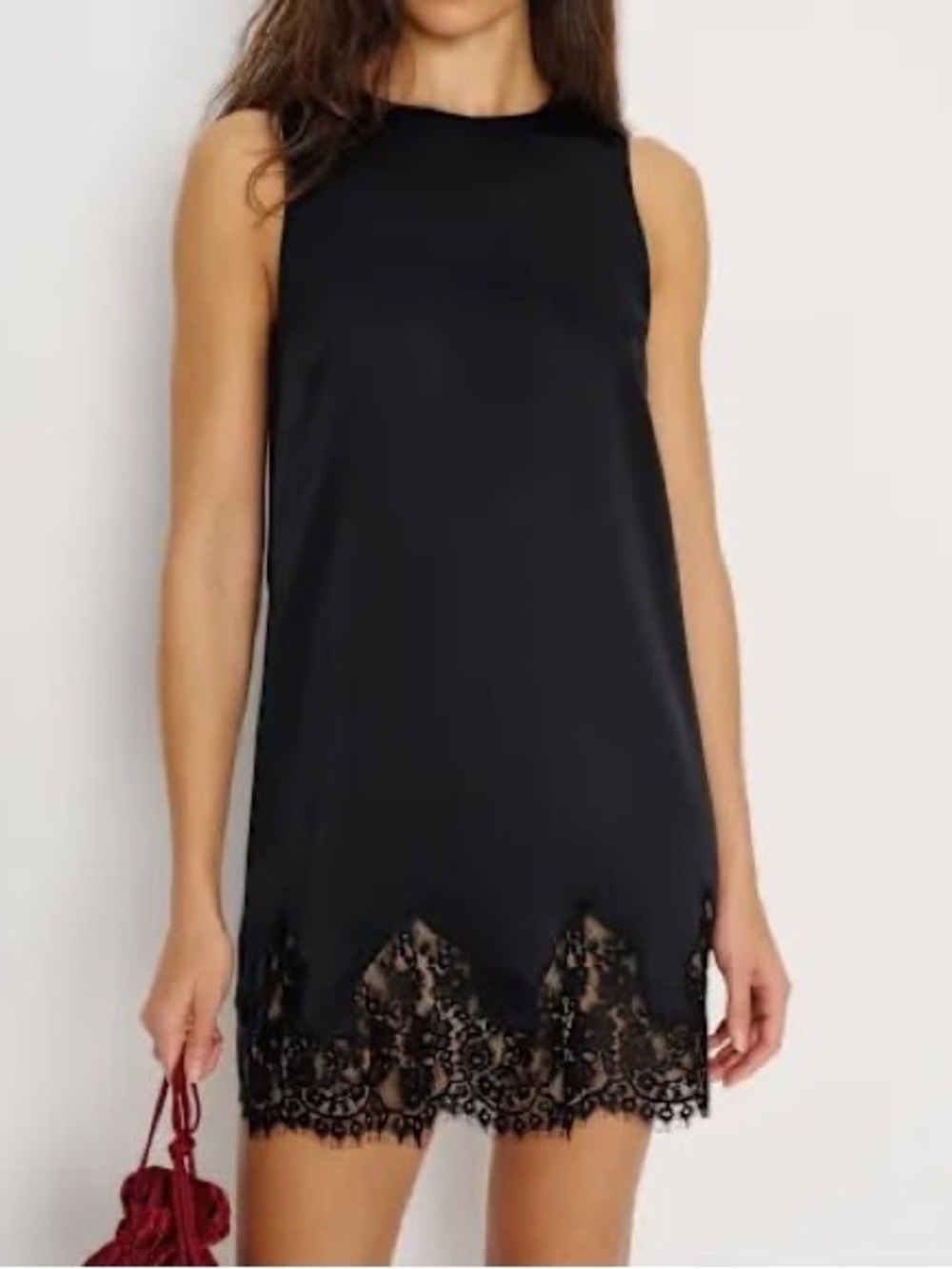 Reformation Jessalyn Silk Mini Dress in Black Size XS